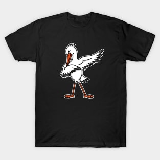 Dab dabbing stork pregnancy announcement T-Shirt